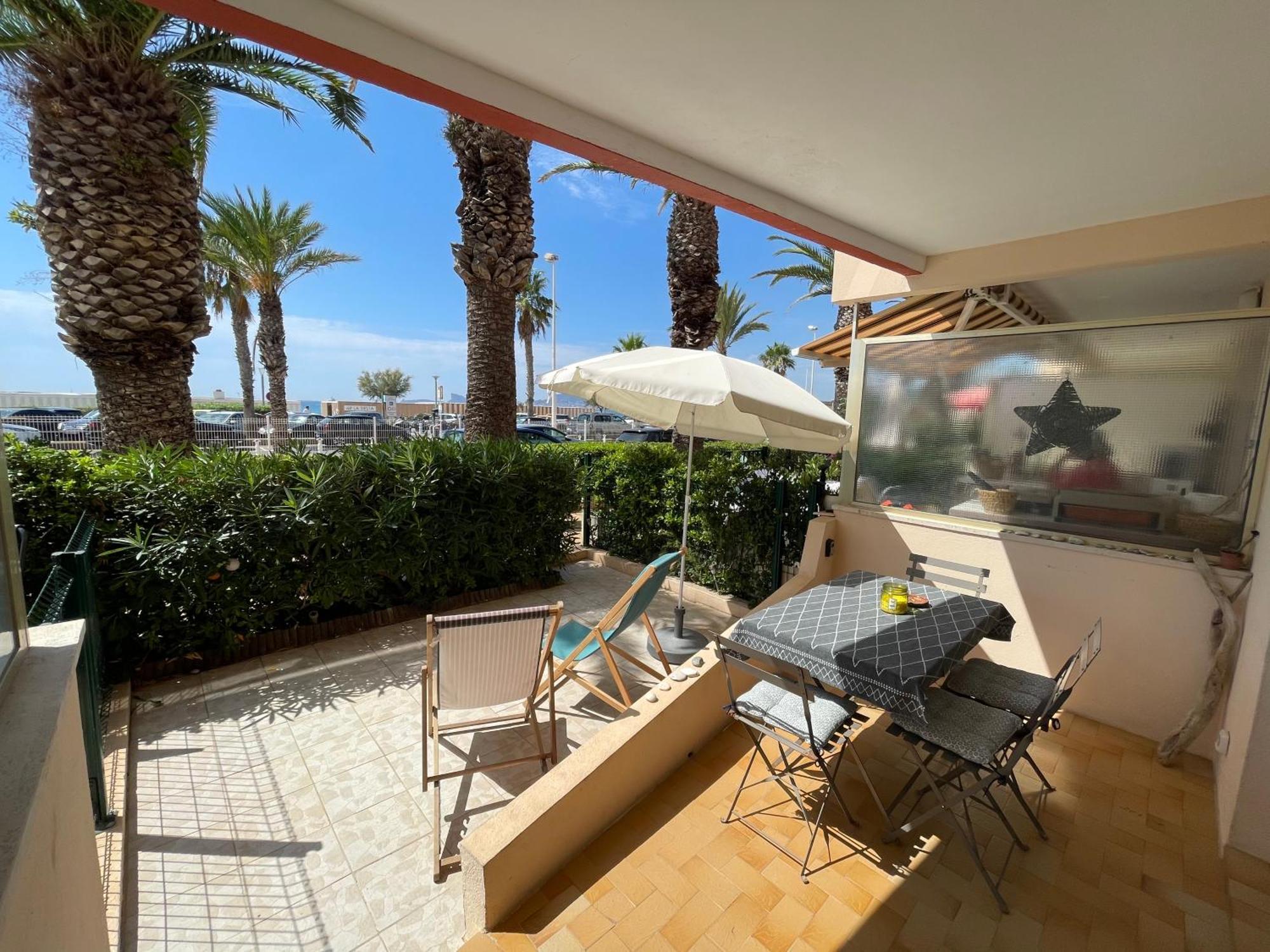 סן-סיר-סור-מר "Les Palmiers" Studio Spacieux Vue Mer Terrasse & Parking מראה חיצוני תמונה